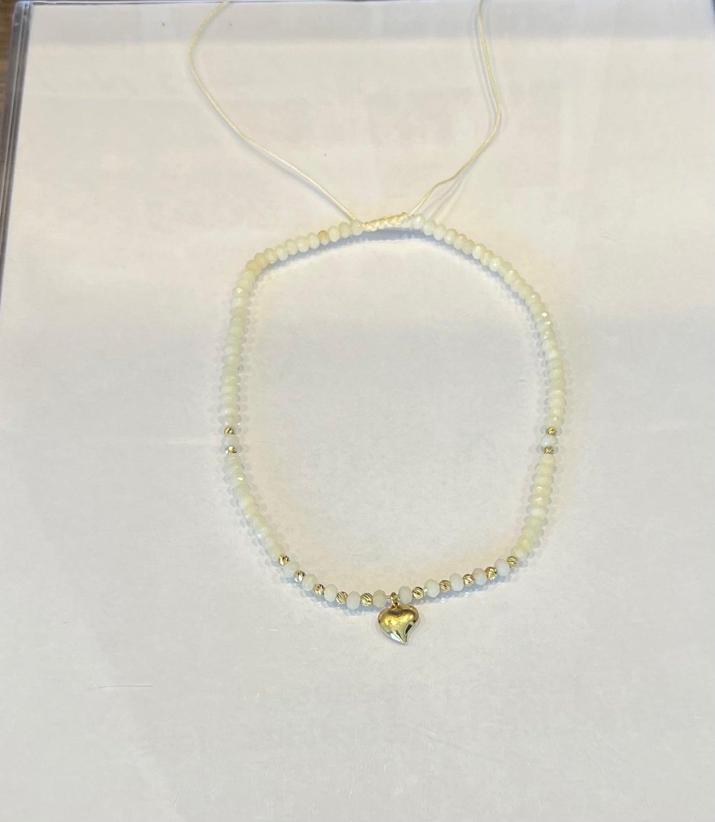 Heart Cord Necklace in 18K Gold