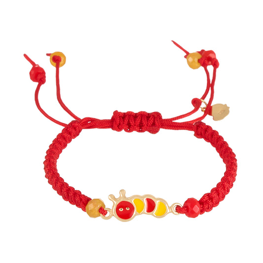 Kids Caterpillar Braided Bracelet in 18K Gold