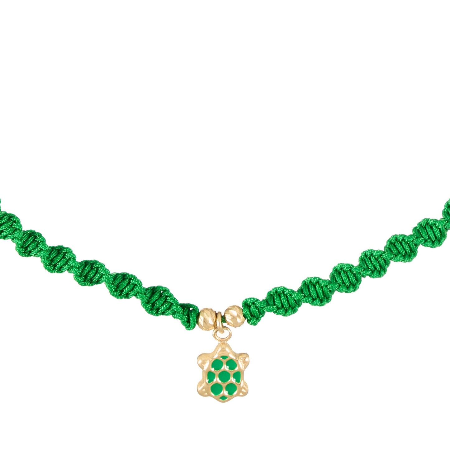 Kids Turtle Braided Necklace in 18K Gold
