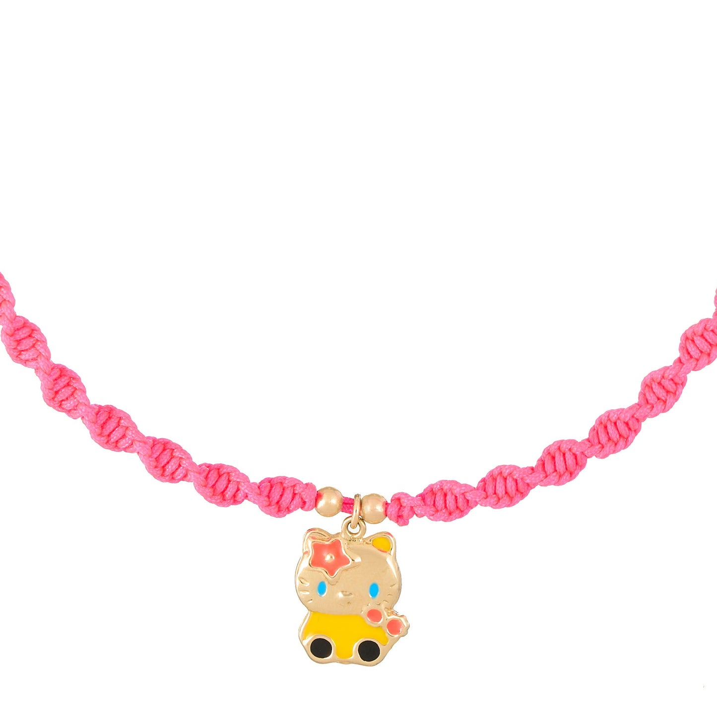 Kids Hello Kitty Braided Necklace in 18K Gold