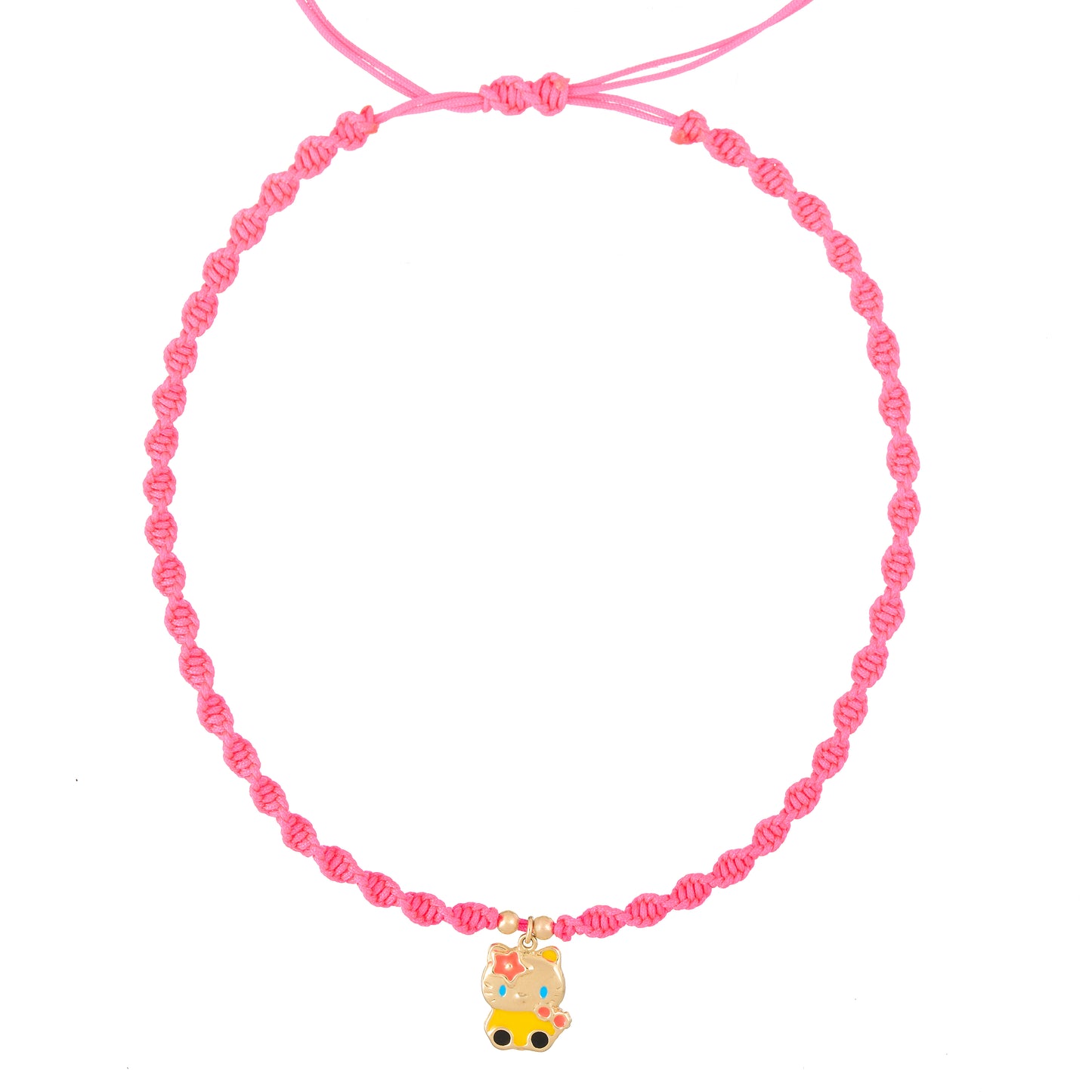 Kids Hello Kitty Braided Necklace in 18K Gold