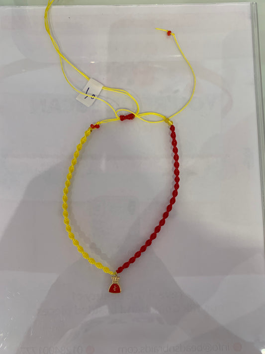 Kids Money Bag Braided Necklace in 18K Gold