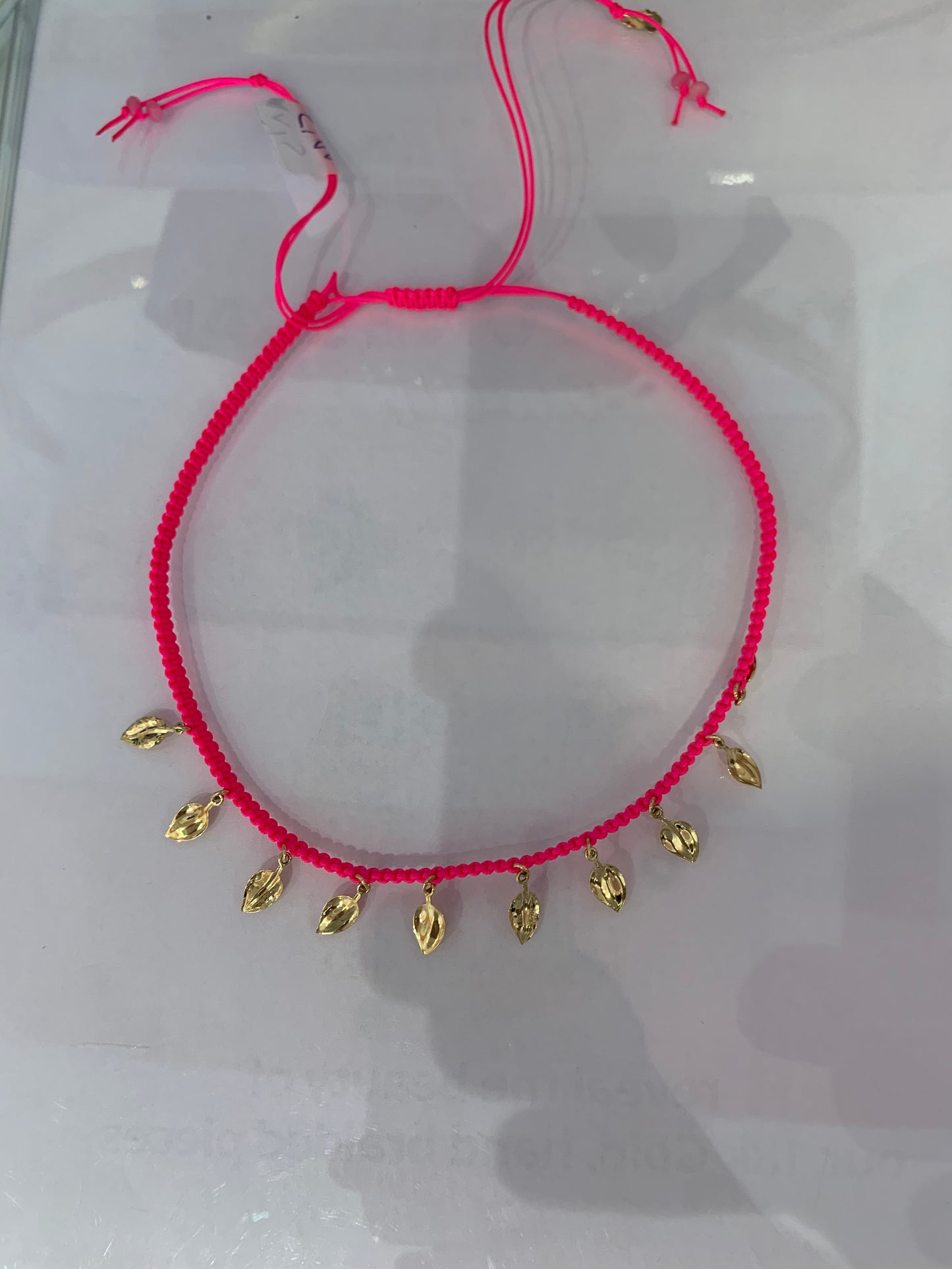 Golden Leaves Braided Necklace in 18K Gold