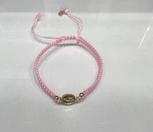 Kids Saint Mary Icon Braided Bracelet in 18K Gold