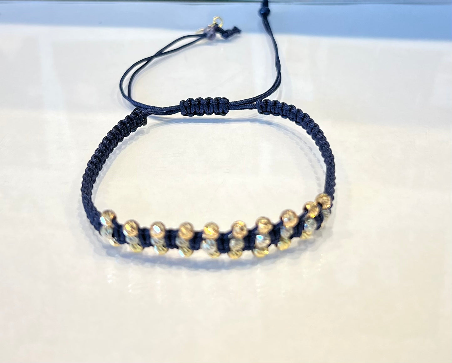 Golden Charm Braided Bracelet in 18K Gold