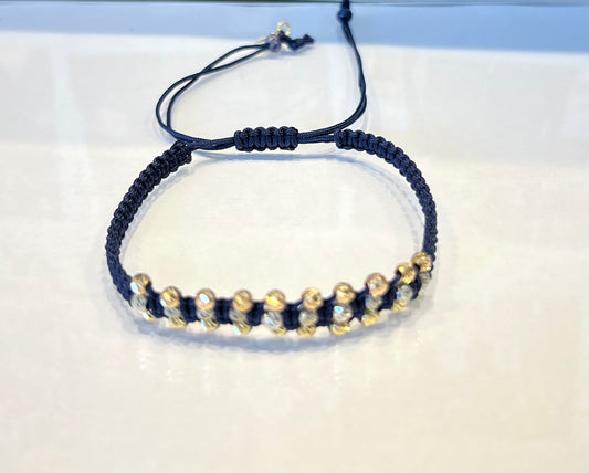 Golden Charm Braided Bracelet in 18K Gold