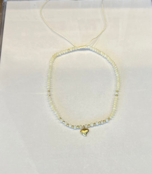 Heart Cord Necklace in 18K Gold