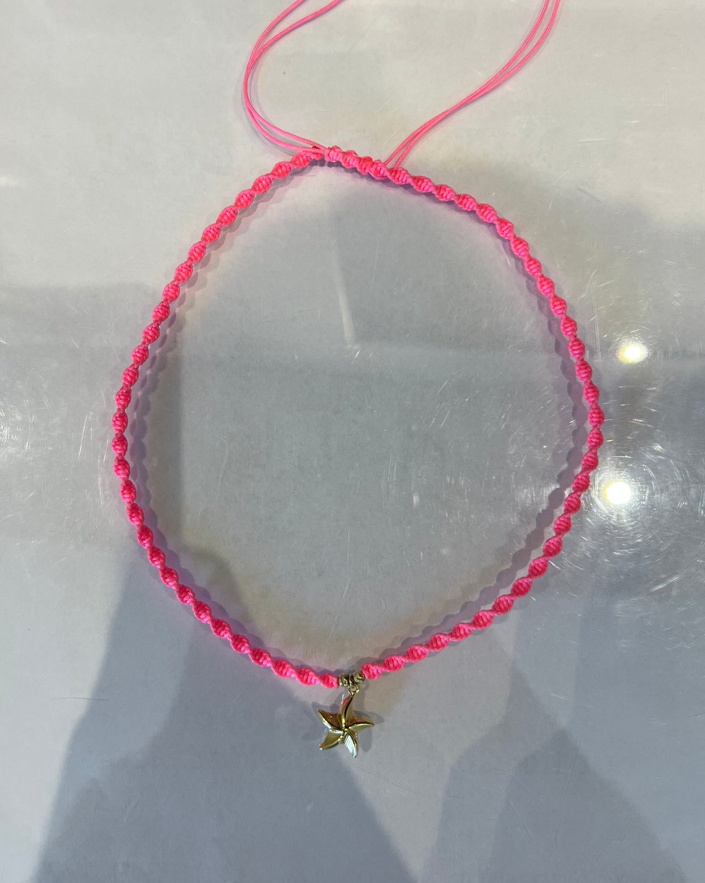Starfish Braided Necklace in 18K Gold