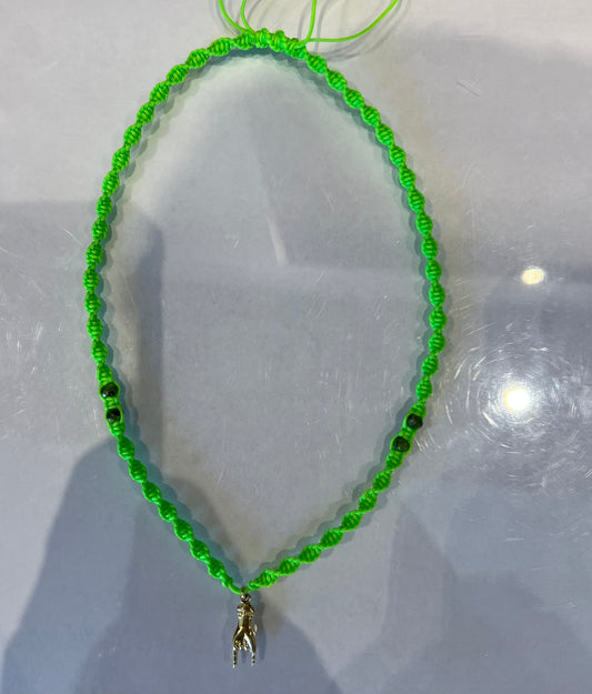 Love you Icon Sign Language Braided Necklace in 18K Gold