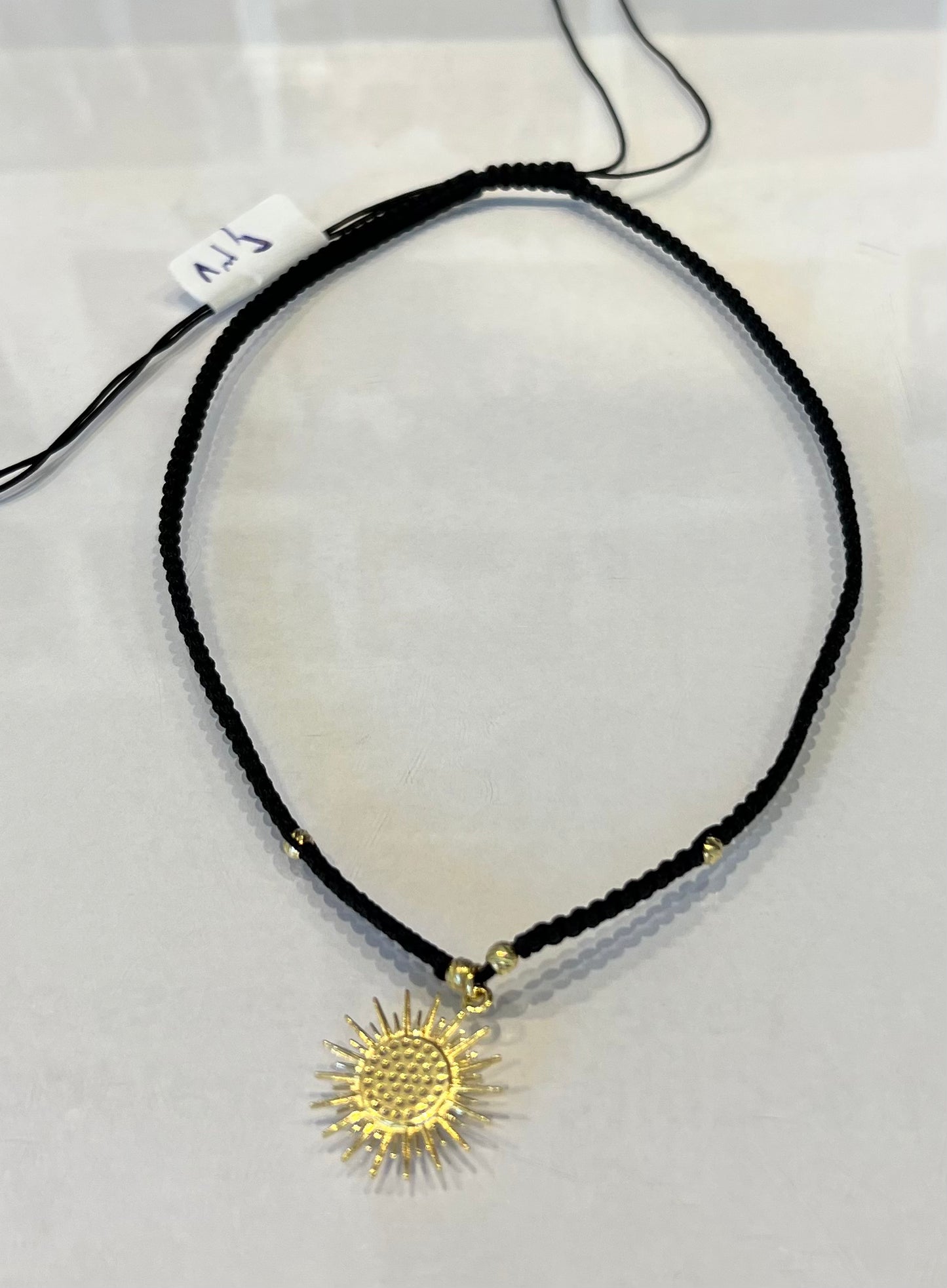 Spiky Sun Braided Necklace in 18K Gold