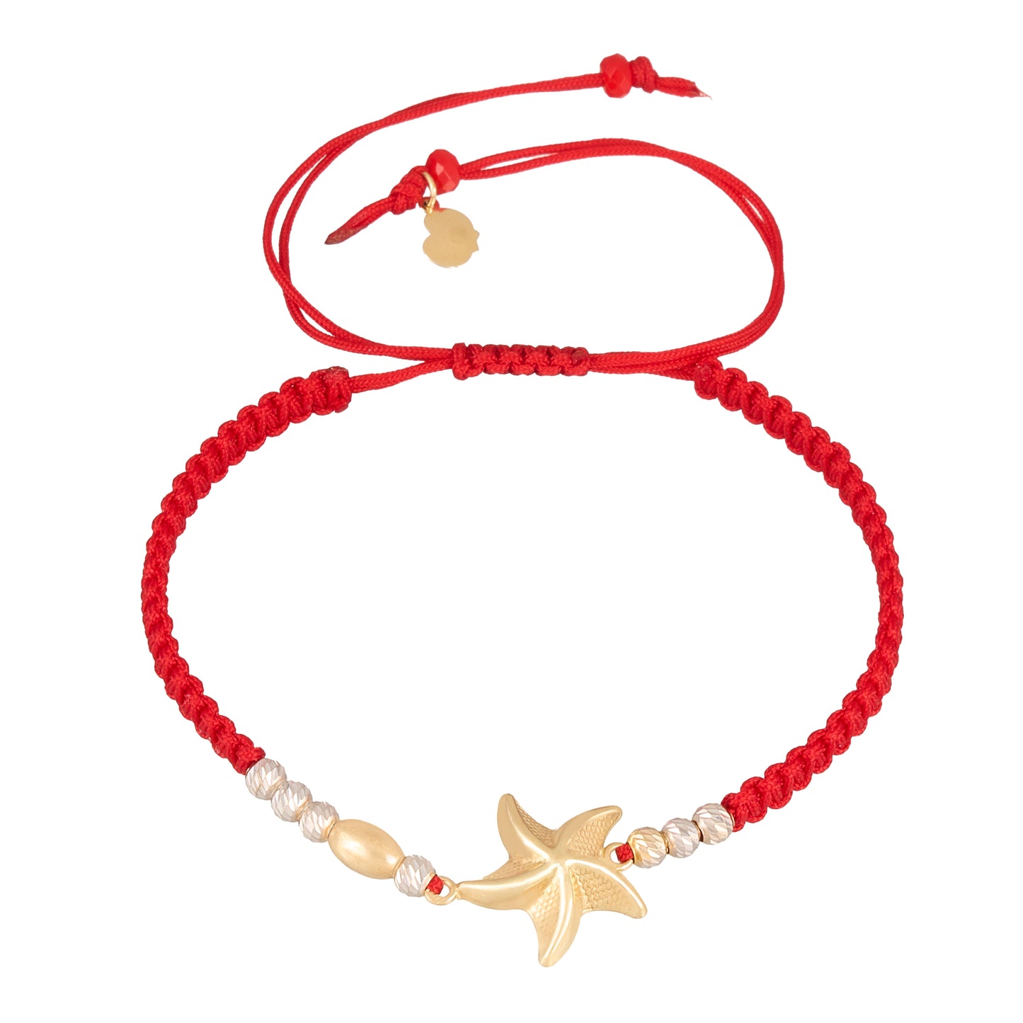 Gold Starfish Braided Bracelet in 18K Gold