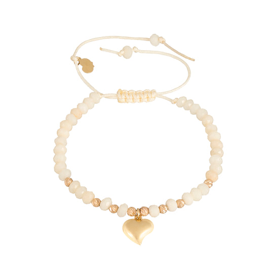 Heart Cord Bracelet in 18K Gold