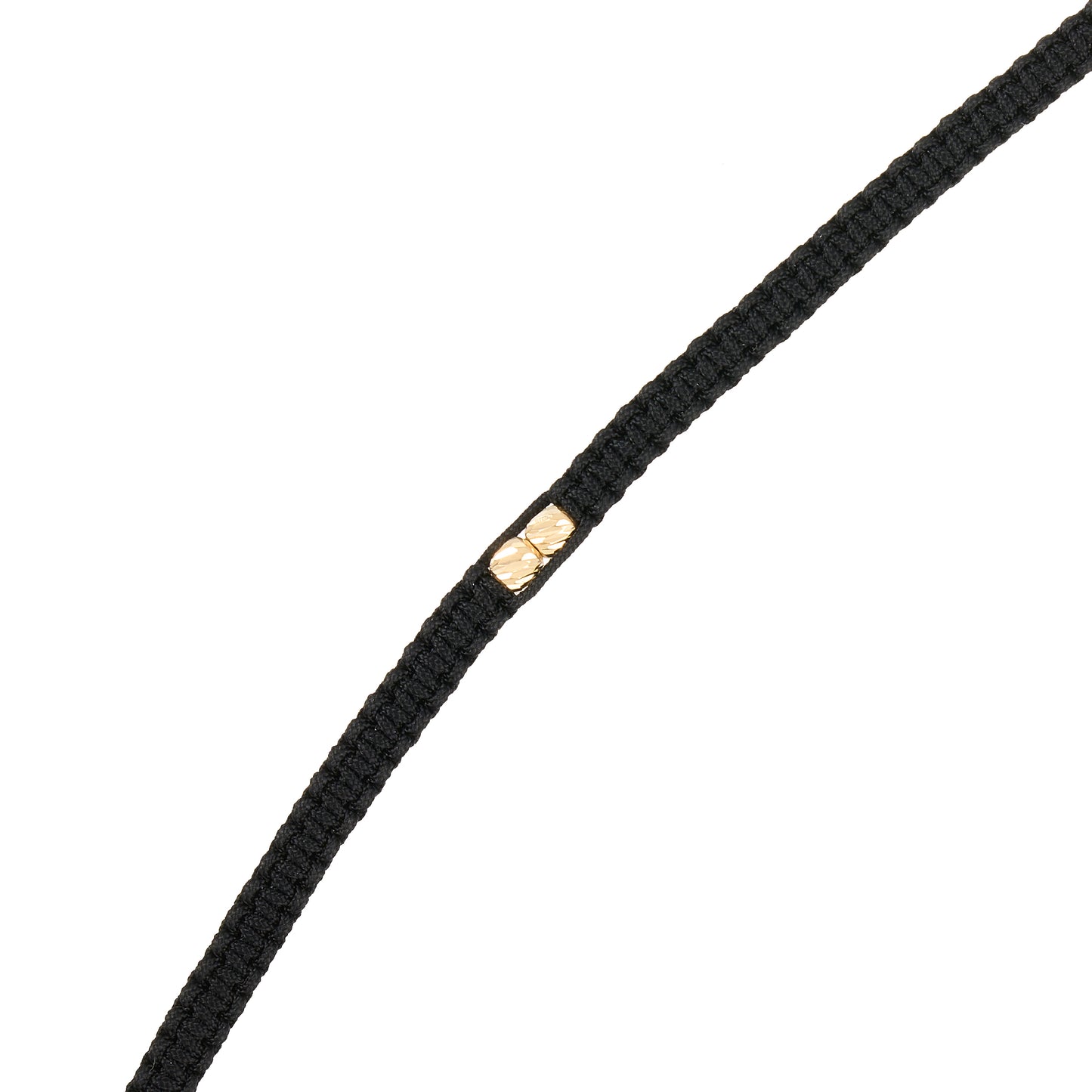 Triangle & Circle Braided Necklace in 18K Gold