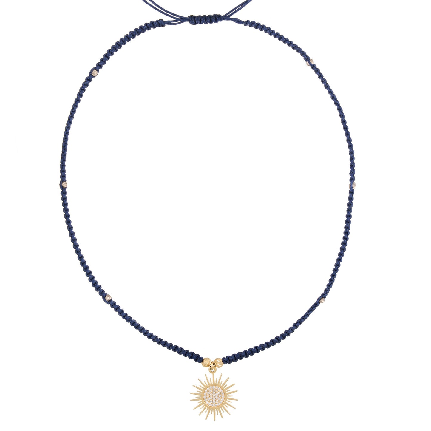 Sun Braided Necklace in 18K Gold