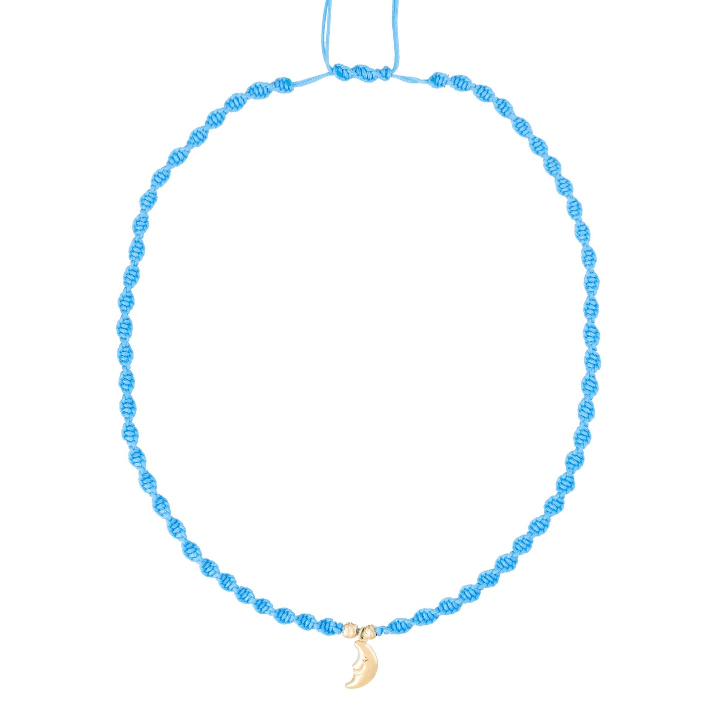 Happy Moon Braided Necklace in 18K Gold