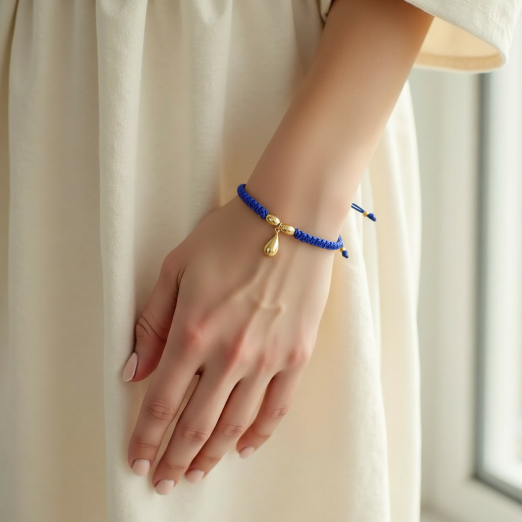 Eye-drop Braided Bracelet in 18K Gold