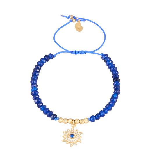 Eye of the Sun Cord Bracelet in 18K Gold